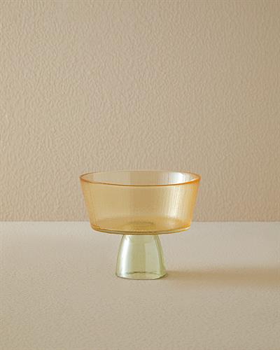 Unique Patch Плато За Предястия С крака Стъкло 16 см Оранжев - Зелен