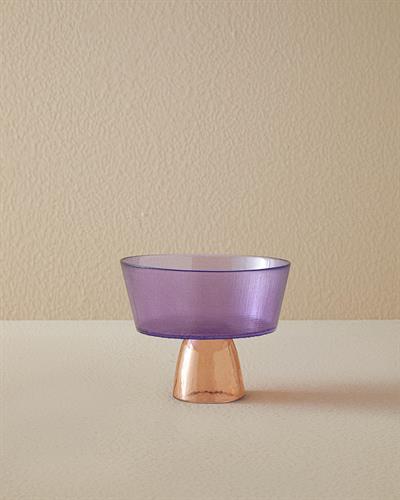 Unique Patch Плато За Предястия С крака Стъкло 16 см Виолетов - Оранжев