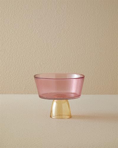 Unique Patch Плато За Предястия С крака Стъкло 16 см Розов - Оранжев