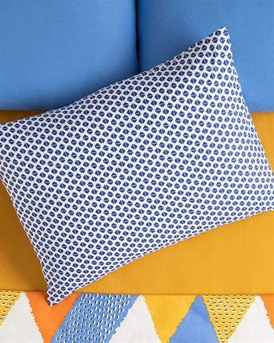 Unique Trine Кълъфка За Възглавни Единичен, Памучен, Тъмно Синьо, 50 X 70 Cm