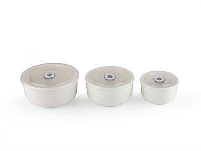 Urban Floral КУТИЯ ЗА СЪХРАНЕНИЕ 3 бр. New Bone 10 - 12 - 14 cm White