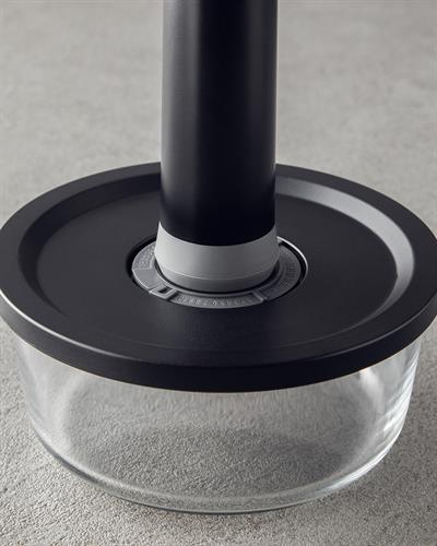 Vacuum Pro Lock Кутия За Съхранение 7 части с вакуумно устройство Стъкло 820 + 1550 + 2700 мл Чере