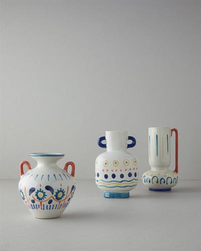 Valencia Ваза Каменна керамика 15x10x23 см. Многоцветен