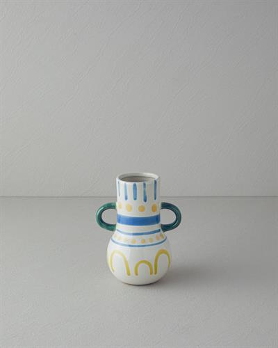 Valencia Ваза Каменна керамика 15x12x19 см Многоцветен