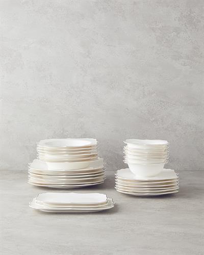 Valencia Комплект За Хранене Костен порцелан 27 части за 6 души Златен