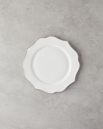 Valencia Комплект За Хранене Костен порцелан 27 части за 6 души Сребърен.