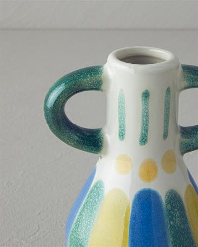 Valencia Ваза Каменна керамика 9x7,5x15 см. Многоцветен