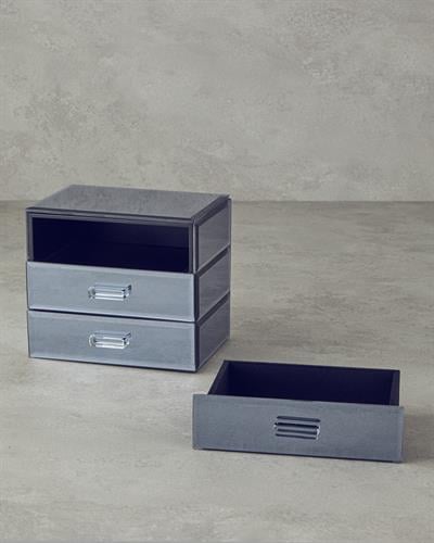 Valeria Декоративна Кутия С Огледало, Стъкло, Пушен, 0