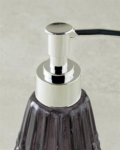 Valeria Glass Liquid Soap Dispense 10x22 cm Anthracite