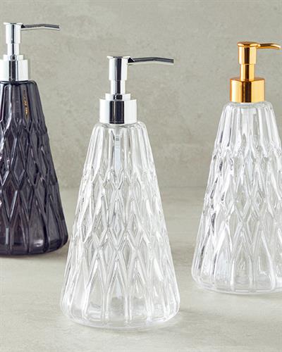 Valeria Glass Liquid Soap Dispense 10x22 cm Anthracite