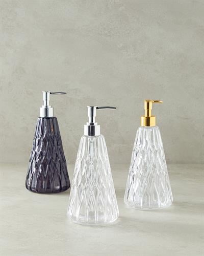 Valeria Glass Liquid Soap Dispense 10x22 cm Gold