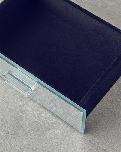 Valeria Декоративна Кутия С огледало Стъкло 17x12x14,5 Сребърен