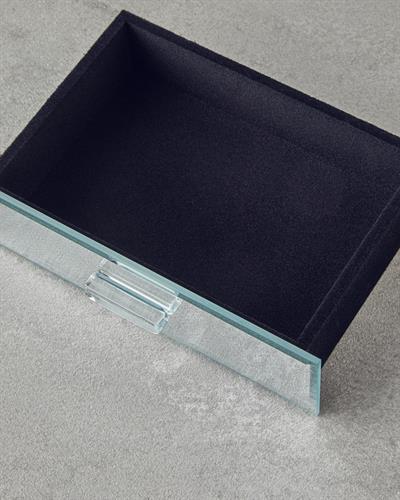 Valeria Glass With Mirror Decorative Box 17x12x9,5 Sılver