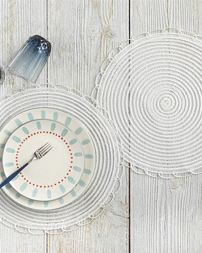 Valge Американзки Сервиз 2Бр., Полипропилен, Бяло, 38 Cm