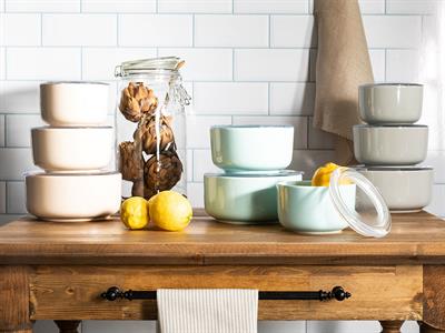 Vanity КУТИЯ ЗА СЪХРАНЕНИЕ Голяма Керамичен 16 cm Gray