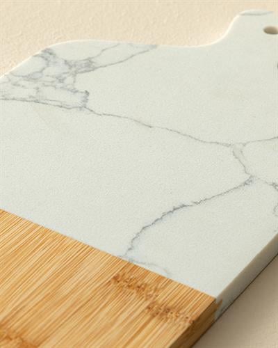 Vanity Marble Bamboo Cutting Board 42x18 cm Beige-White