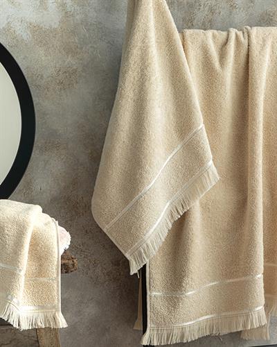 Vegan Хавлия За Баня Памучен, Бежово, 70 X 140 Cm