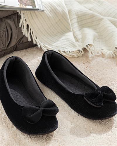 Velvet Love Бабети За Дома Дамски, Кадифе, Черно, 37