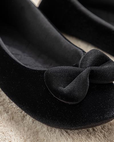 Velvet Love Бабети За Дома Дамски, Кадифе, Черно, 37