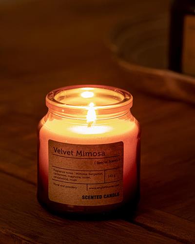 Velvet Mimosa Scented Candle 125 g Amber
