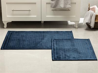 Velvet Touch ПОСТЕЛКА ЗА БАНЯ КО Кадифе 60x90 cm + 50x60 cm İndigo