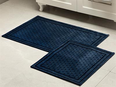 Velvet Touch ПОСТЕЛКА ЗА БАНЯ КО Кадифе 60x90 cm + 50x60 cm İndigo