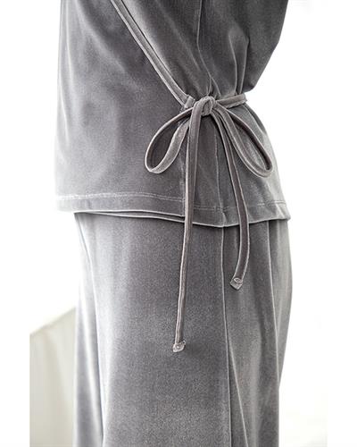 Velvet Touch Velvet Women Pajama Set XL Gray