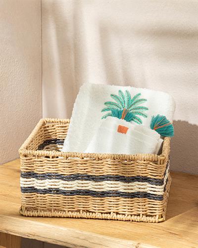 Venice Кошница -, Естествено-Черно, 22 X 22 X 10Cm