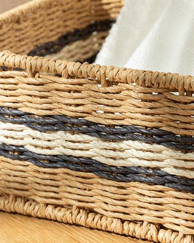 Venice Кошница -, Естествено-Черно, 22 X 22 X 10Cm