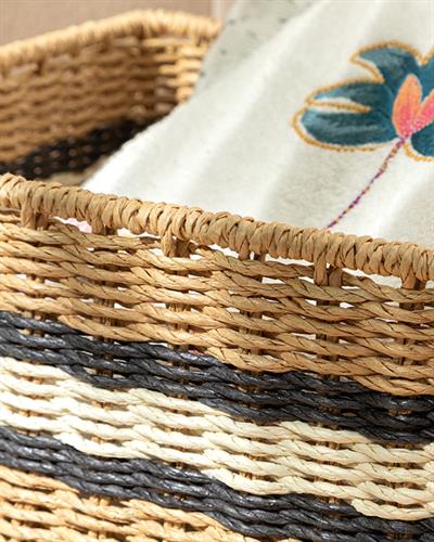 Venice Кошница -, Естествено-Черно, 26 X 26 X 12Cm