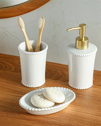 Venice 3 pcs Bathroom Set 40x30x13 cm White