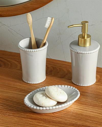 Venice 3 pcs Bathroom Set 40x30x13 cm Gray