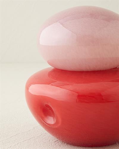 Vera Ваза С Капак 14X14 см Червен