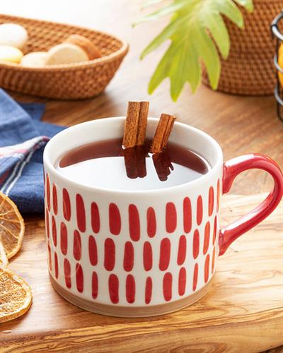 Vera Чаша New Bone, Червено, 450 Ml