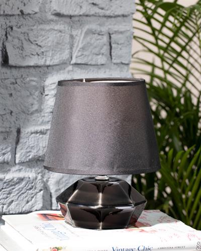 Verde Абажур Порцелан 15x15x22 см Черен