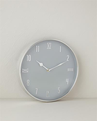 Verna Стенен Часовник Пластмаса 30 см Бял