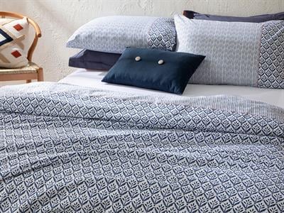 Vernal Pleasure Комплект Спално Бель Единичен Размер, Памучен, Индиго, 160 X 220 Cm