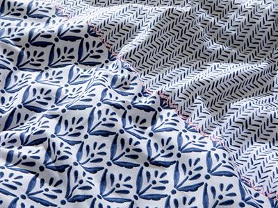 Vernal Pleasure Комплект Спално Бель Единичен Размер, Памучен, Индиго, 160 X 220 Cm