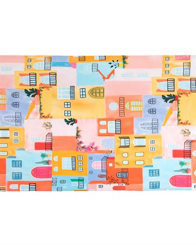 Vernazza Cotton Digital Printing Beach Towel 70x150 cm Colorful