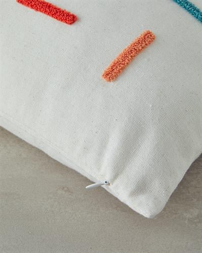 Възглавница С Пълнеж Бродерия с перфорация 45x45 cm Натурален