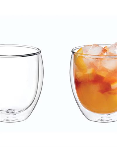 Verona Чаша Double Wall, Жакард С Граници, Прозрачен, 380 Ml