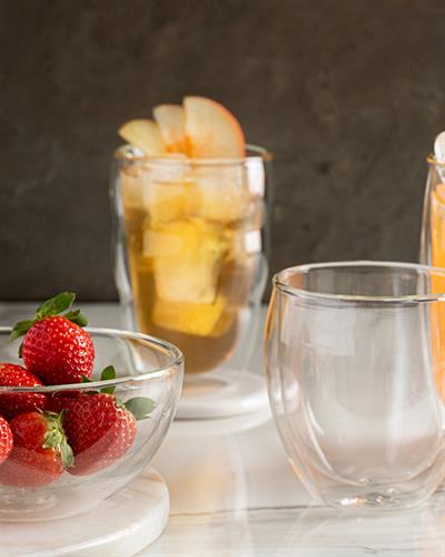 Verona Borosilicate Glass Double Wall Bowl 460 ml Transparent