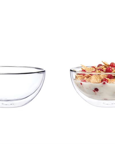 Verona Borosilicate Glass Double Wall Bowl 460 ml Transparent