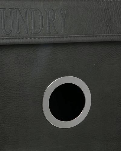 Victorian Кош За Пране Полиуретанова кожа 40x30x55 cm Сив