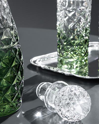 Victory Комплект Караф 3 Части, Стъкло, Зелено, 1000 Ml