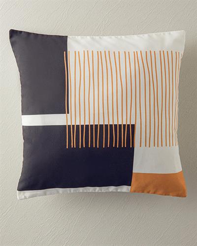 Vika Cover Throw Pillows 45x45 cm Black - Mustard