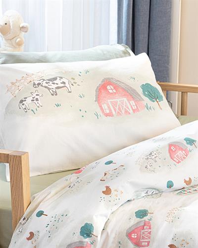 Village Детско Спално Бельо Памучен, Бяло, 160 X 220 Cm