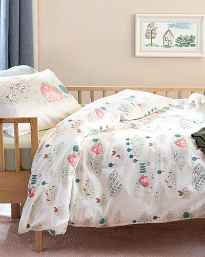 Village Детско Спално Бельо Памучен, Бяло, 160 X 220 Cm