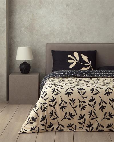 Vinette Спален Комплект Кралски размер Мек памук с дигитална щампа 240x220 см Бежов