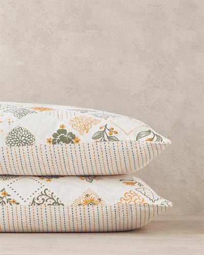 Vintage Argyle Калъфка За Възглавница 2 бр. Памучен 50x70 см Зелен - Жълт